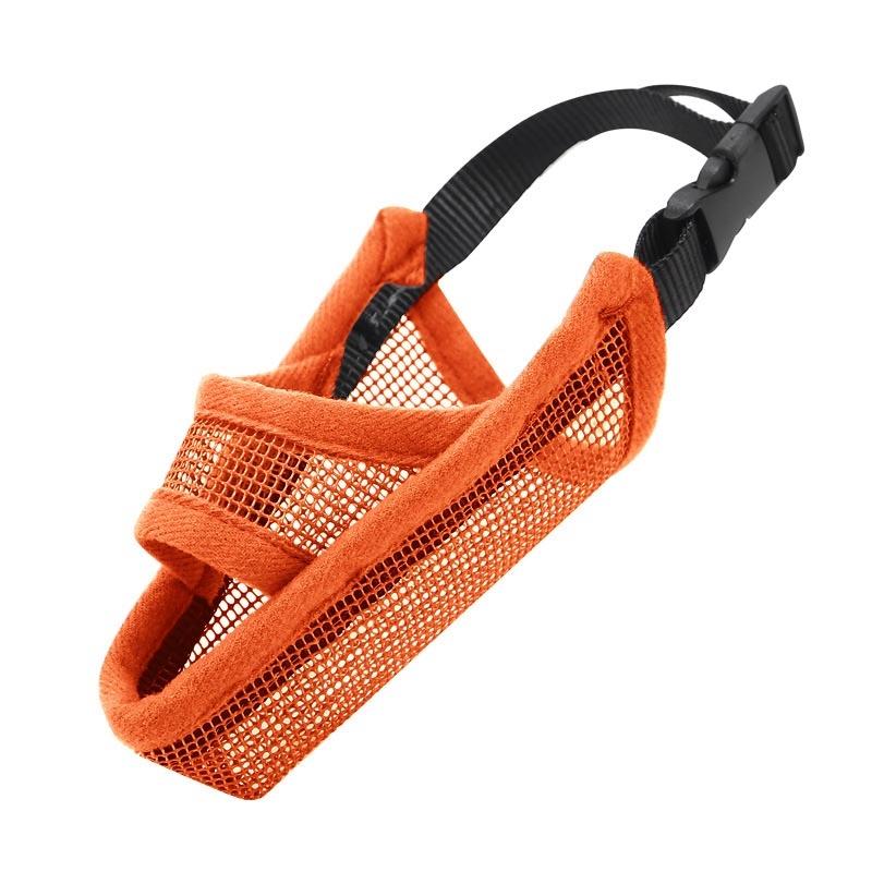 Dog Mouth Cover Anti-Bite Mesh Dog Mouth Cover Medium And Large Dogs Anti-Drop Mask L - Gray