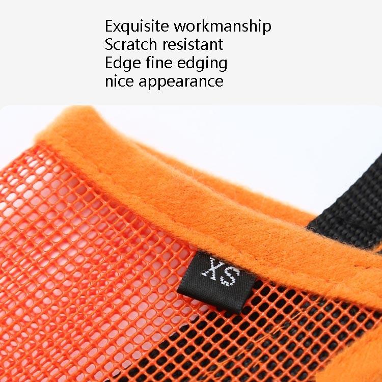 Dog Mouth Cover Anti-Bite Mesh Dog Mouth Cover Medium And Large Dogs Anti-Drop Mask M Orange