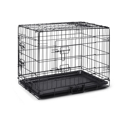 42 Portable Pet Dog Cage Collapsible Metal Crate Kennel"