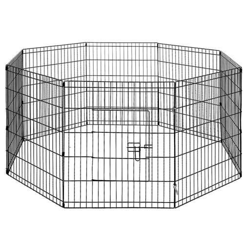 30 8 Panel Pet Dog Playpen Puppy Exercise Cage Enclosure Fence Play Pen"
