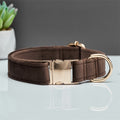 Dark Brown Durable Dog Collar with Metal Buckle ��� Adjustable Nylon Pet Collar for Small to Large Dogs size XS