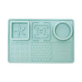 Green Multi-Functional Pet Slow Feeder Lick Mat - Durable Food-Grade Silicone Anti-Bite Bowl for Dogs