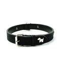2 PCS Black Soft Leather Dog Collar - Adjustable & Durable for Medium/Large Dogs XS-(42*1.5cm)