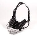 Black Metal Basket Dog Muzzle - Anti-Bite & Anti-Barking - M