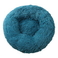 Blue Green 50cm Cozy Round Pet Bed - Plush Cat & Dog Bed with Non-Slip Base, Machine Washable