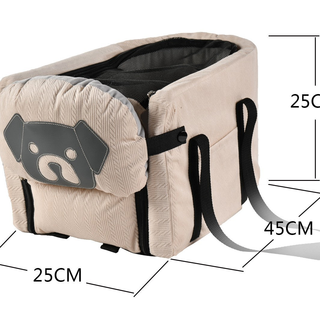 Pink Pet Car Booster Seat for Small Dogs & Cats - Safe Travel Carrier Bed