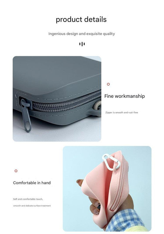 Pink Silicone Dog Treat Pouch (Set of 2) - Waterproof, Portable for Training & Walks