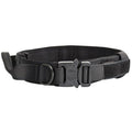 L Black Tactical Dog Collar - Heavy Duty Nylon Pet Collar for Medium & Large Dogs, Adjustable (3.8cm Width) 