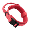 M Red Tactical Dog Collar - Heavy Duty Nylon Pet Collar for Medium & Large Dogs, Adjustable (3.8cm Width) 