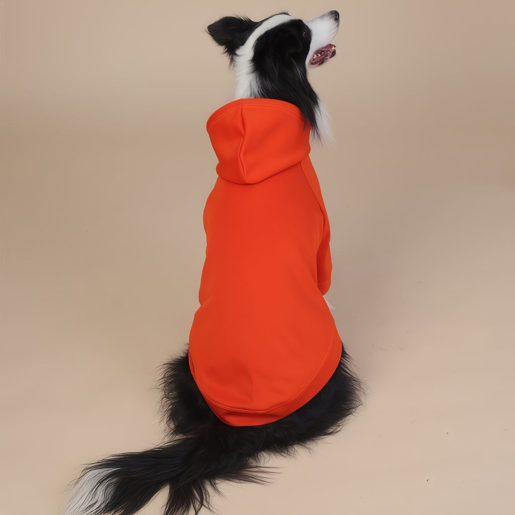 Orange Classic Dog Sweatshirt with Hood & Drawstrings - For Large Dogs (Size : XL)